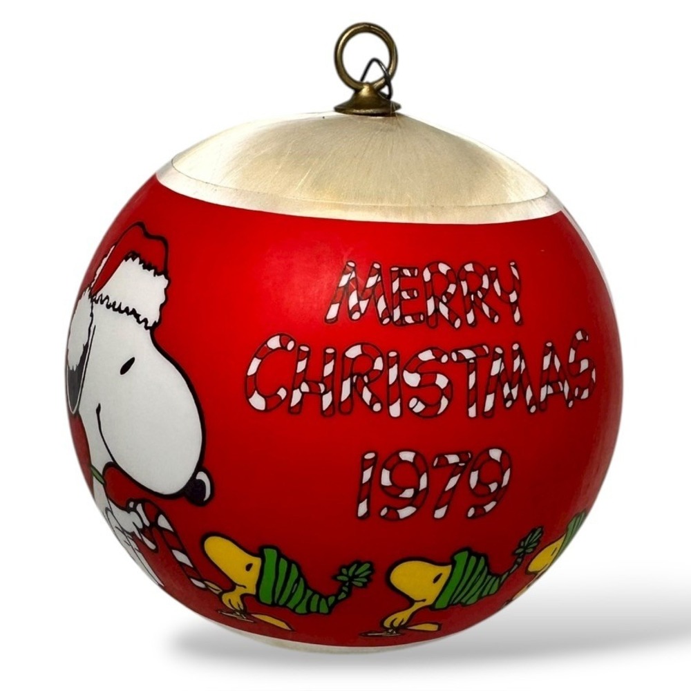 Vtg Peanuts Snoopy Woodstock Christmas Ornament 1979 United Feature